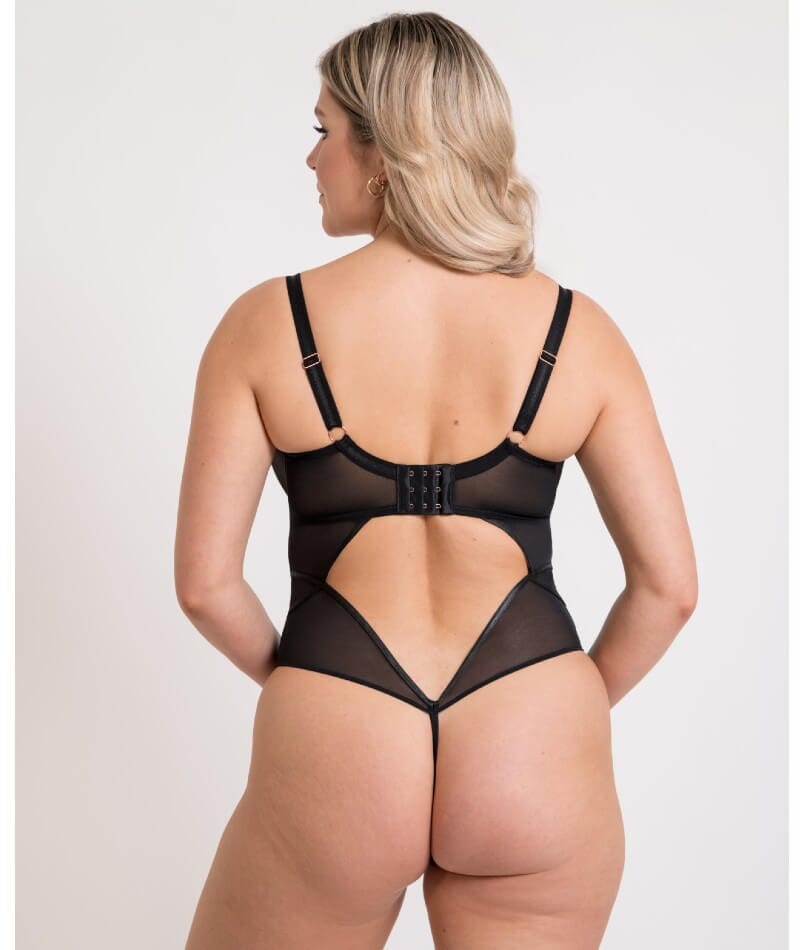Scantilly Suspense Plunge Bodysuit - Black Bodysuits & Basques 