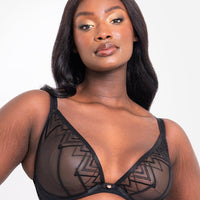 Scantilly Voltage Deep Plunge Bra - Black