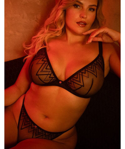 Scantilly Voltage Deep Plunge Bra - Black Bras