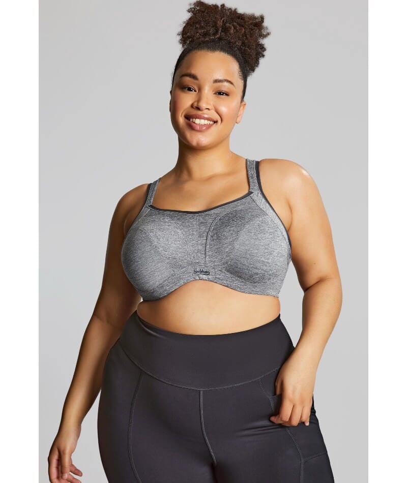 Sculptresse Activate Non Padded Underwired Sports Bra - Charcoal Marle Bras 