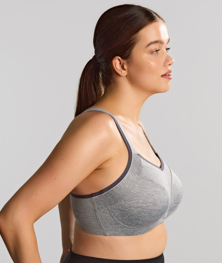 Sculptresse Activate Non Padded Underwired Sports Bra - Charcoal Marle