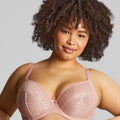 Sculptresse Roxie Plunge Underwired Bra - Misty Rose