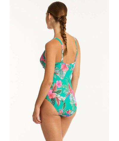 Sea Level Pacifico Tie Front DD-E Cup One Piece Swimsuit - Evergreen Swim