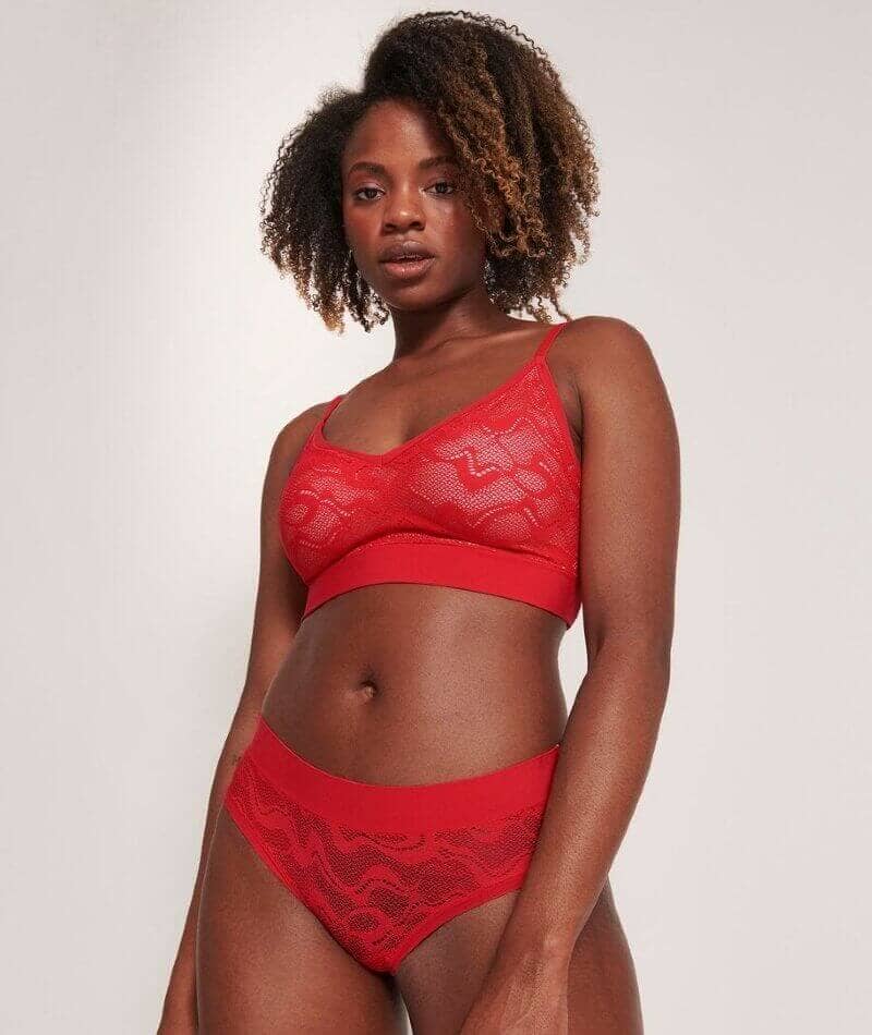 Sloggi Go ALLROUND Lace Midi Brief - Campari Knickers