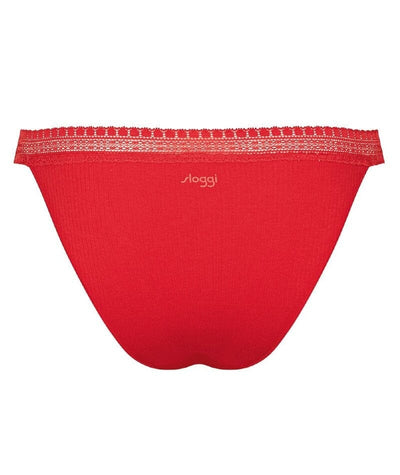 Sloggi Go Ribbed Tanga Brief 2 Pack - Campari Knickers
