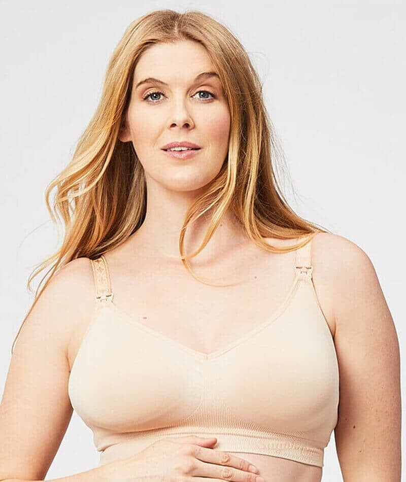 Cake Maternity Popping Candy Fuller Bust Seamless F-HH Cup Wire-free  Nursing Bra - Nude