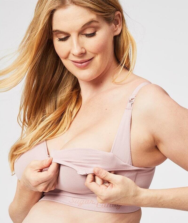 Cake Maternity Popping Candy Fuller Bust Seamless F-HH Cup Wire-free Nursing Bra - Pink Bras