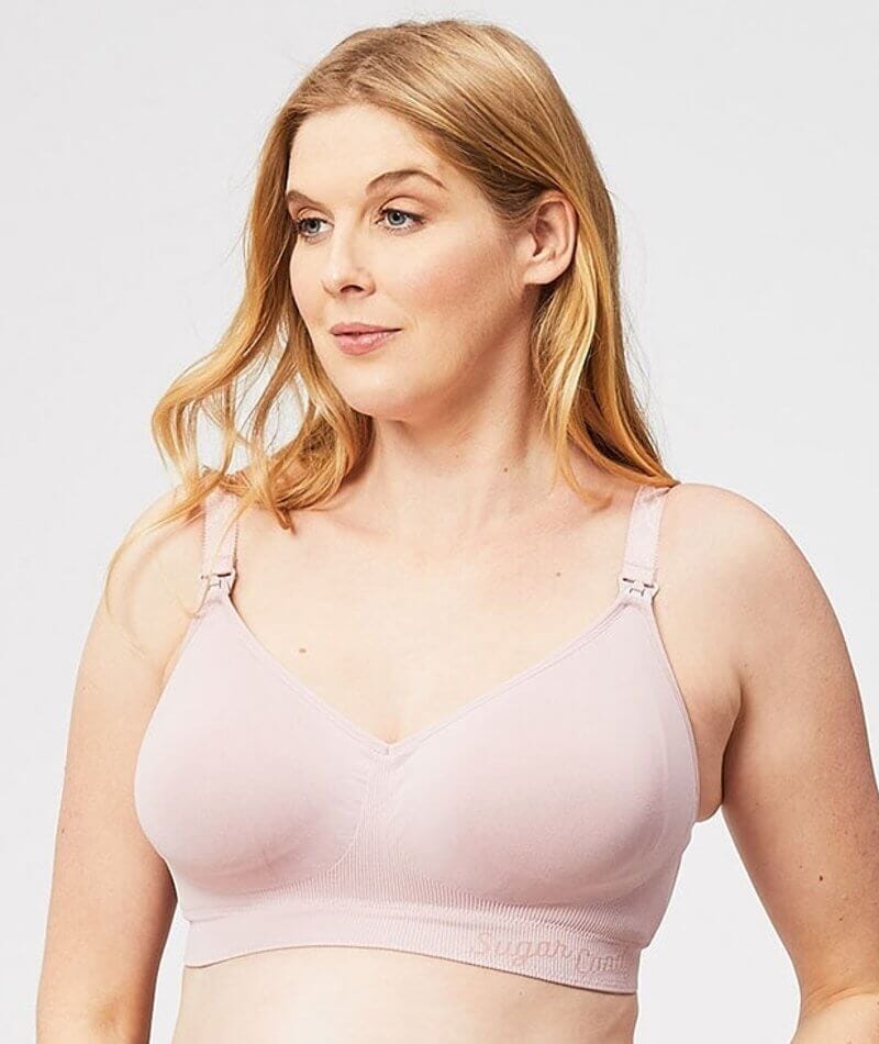 Cake Maternity Popping Candy Fuller Bust Seamless F-HH Cup Wire-free Nursing Bra - Pink Bras 