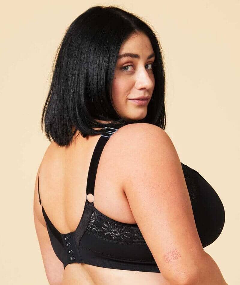 Women's Plus Size Untraceable Under Bust Supportive Large U Shape Beauty Back  Bra