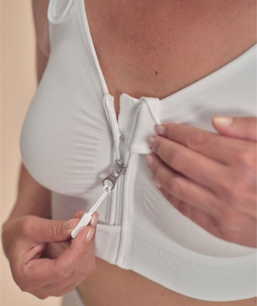 Amoena Leyla Post Surgery Bra - White