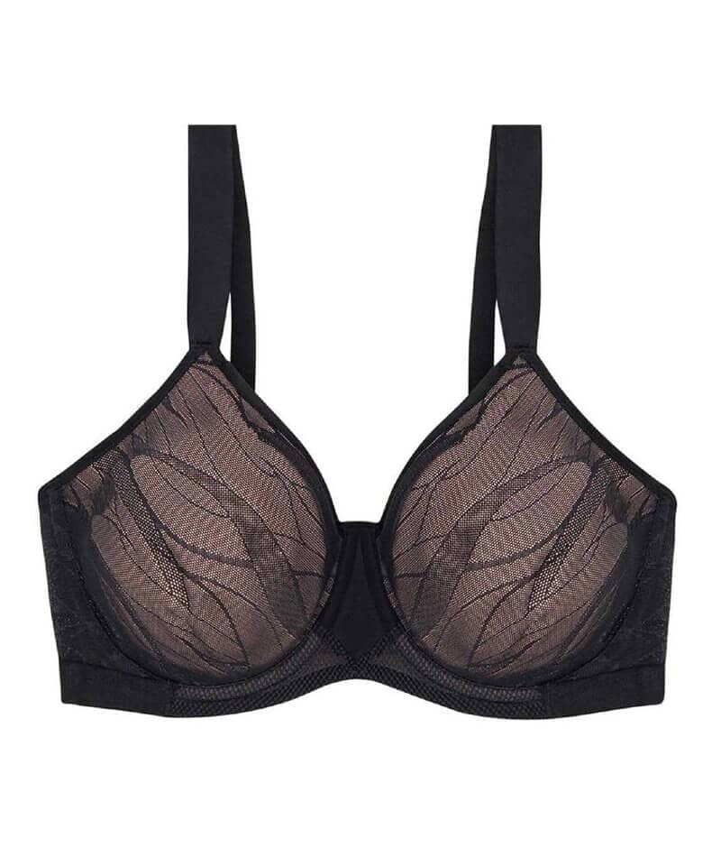 Triumph Airy Sensation Minimizer Bra - Black - Curvy Bras