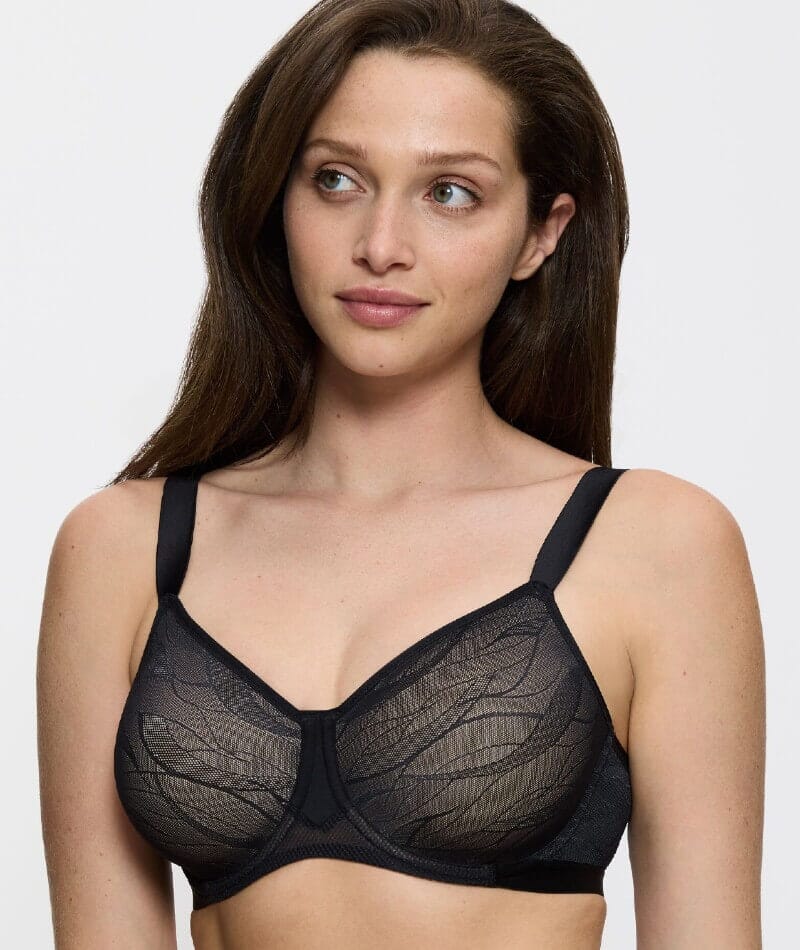 Triumph Airy Sensation Minimizer Bra - Black Bras 