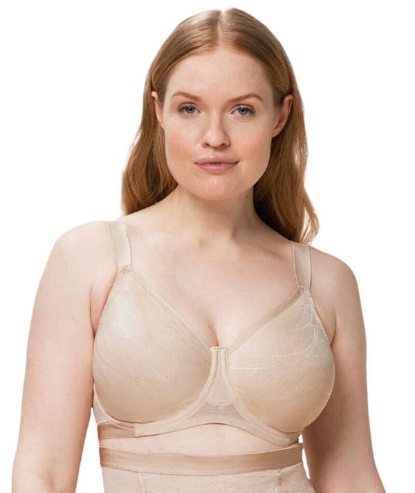 Golden Cup 680 Nude Wire Free Evenly Padded Plunge Bra 32AA