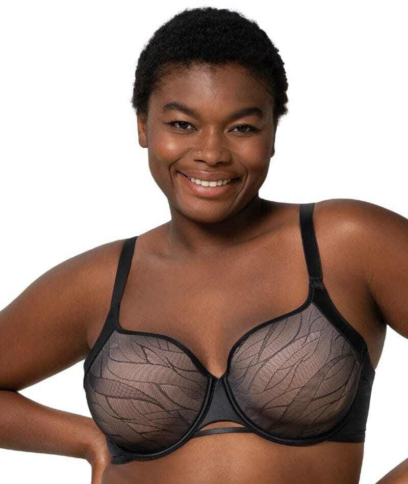 Triumph Airy Sensation Spacer T-Shirt Bra - Black - Curvy Bras