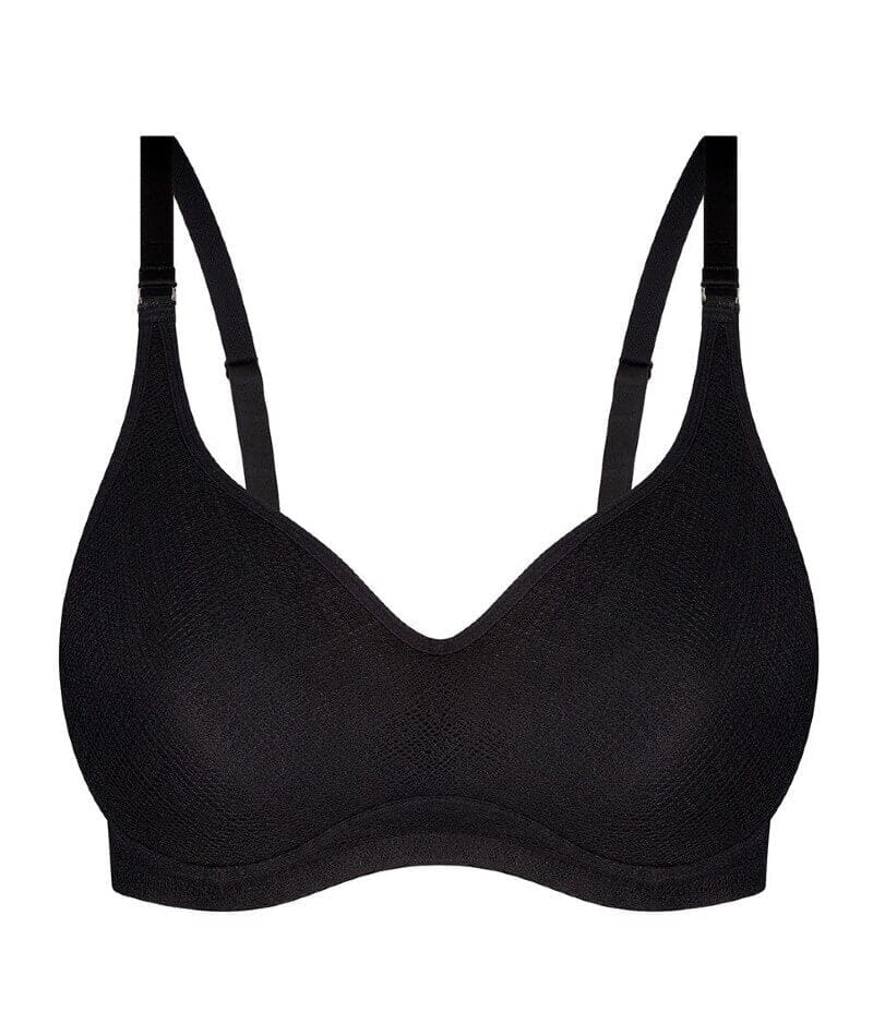 Triumph Amour Maternity Lace Padded Wire-free Bra - Black Bras