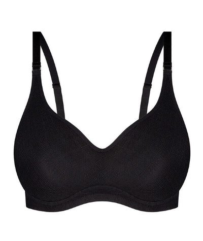 Triumph Amour Maternity Lace Padded Wire-free Bra - Black Bras