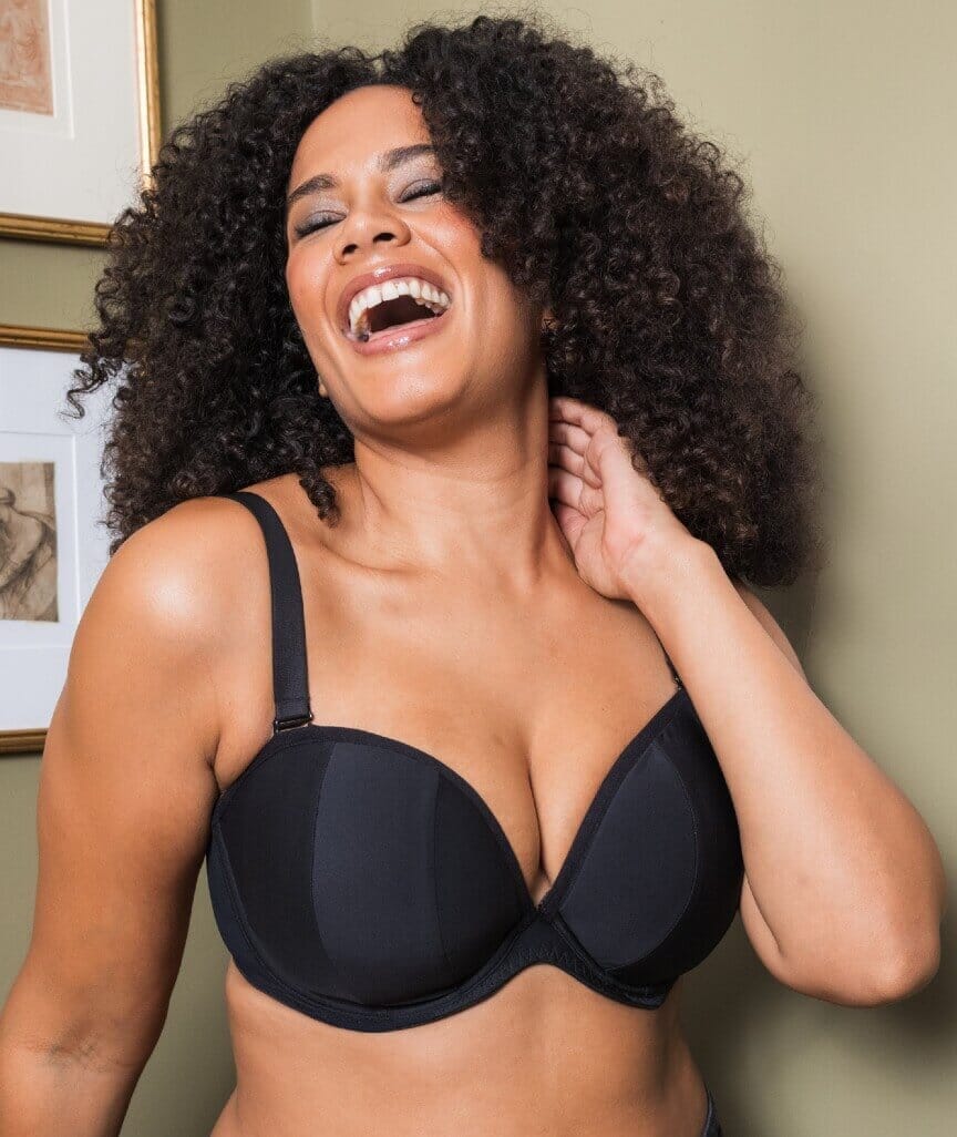 Curvy Kate Superhero Multiway Padded Plunge Bra - Black Bras