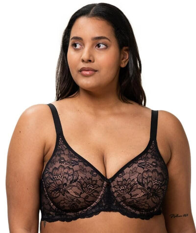 Triumph Amourette Charm Non-Padded Bra - Black - Curvy Bras