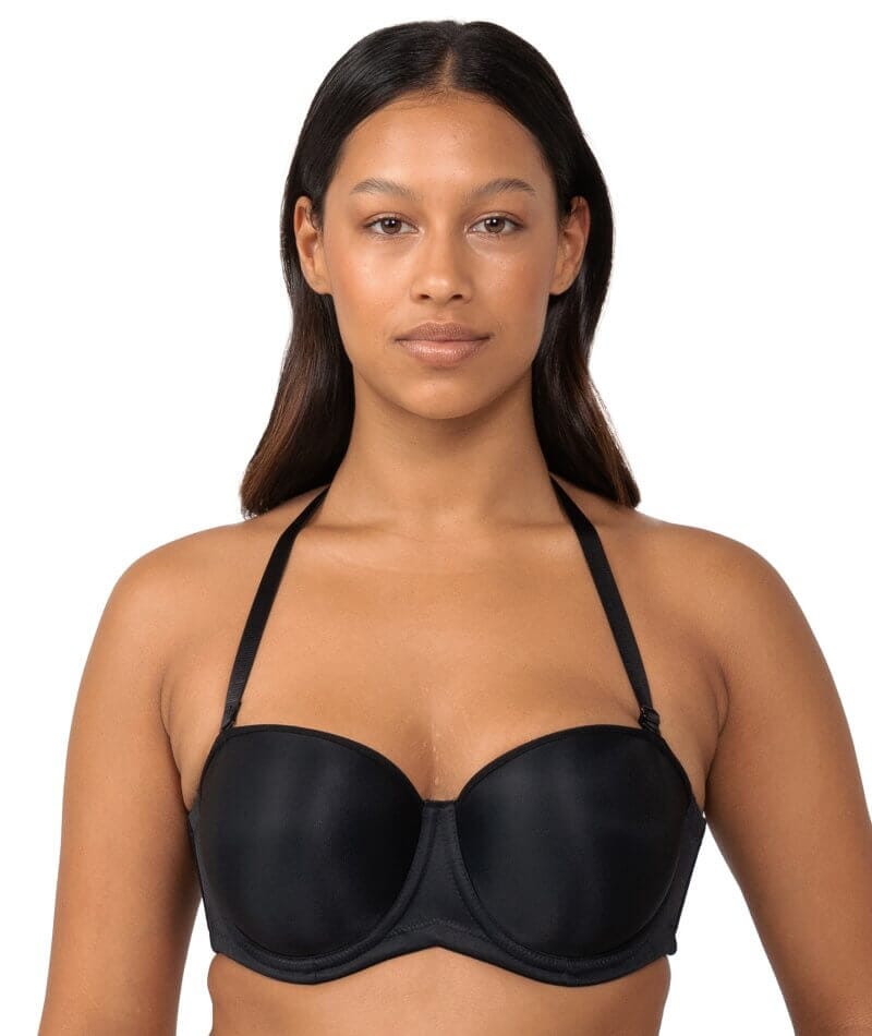 Triumph Beautiful Silhouette Strapless Convertible Bra - Black - Curvy Bras