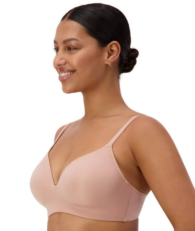 Triumph Body Make-up Smooth Wire-free Padded Bra - Blusher Beige - Curvy  Bras