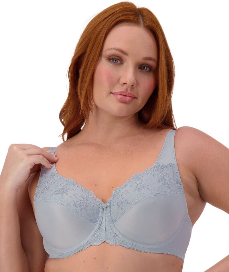 Triumph Embroidered Minimiser Bra 2 Pack - Indigo/Pearl Bras