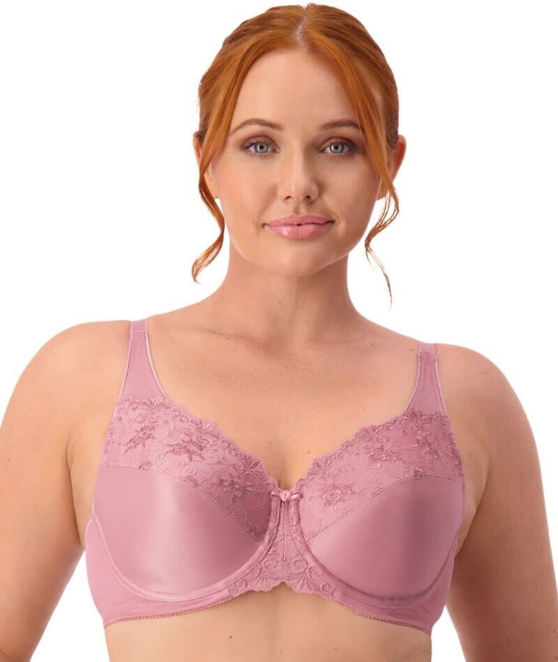 Triumph Embroidered Minimizer Bra - Rosebloom Bras 