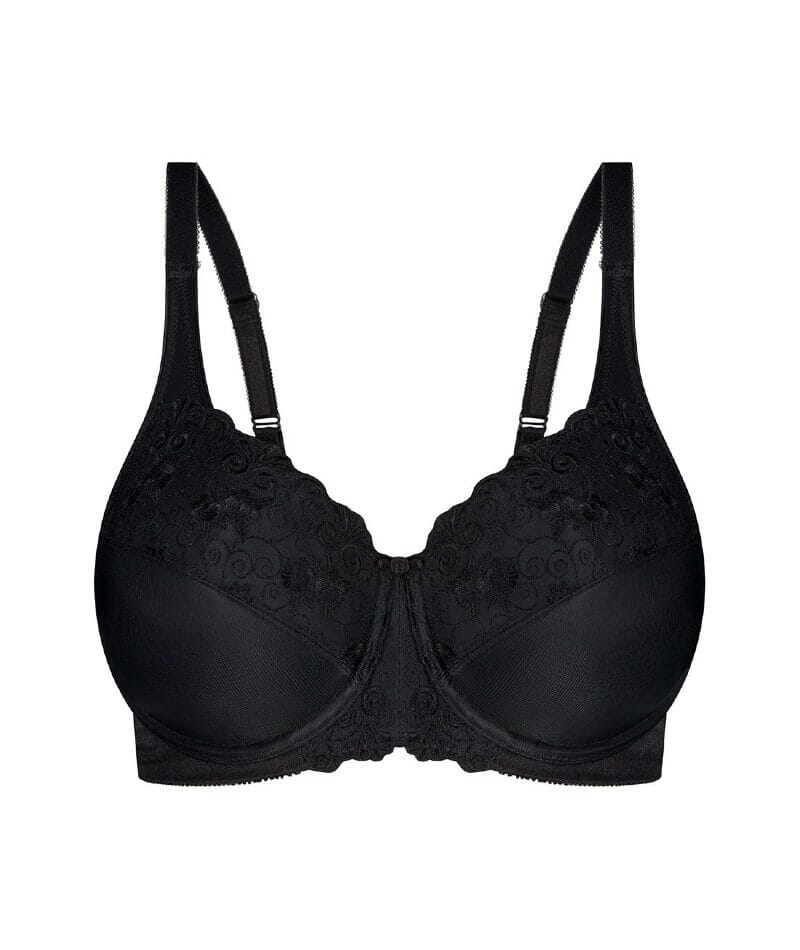 Triumph Embroidered Minimizer Bra - Black