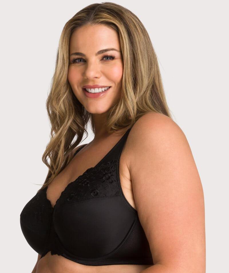 Triumph Embroidered Minimizer Bra - Black