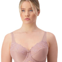 Triumph Embroidered Minimizer Bra - Fawn - Curvy Bras