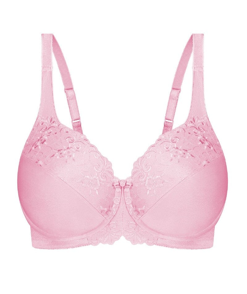 Triumph Embroidered Minimizer Bra White - Curvy