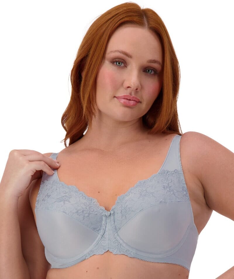 Triumph Embroidered Minimizer Bra - Pearl Grey Bra