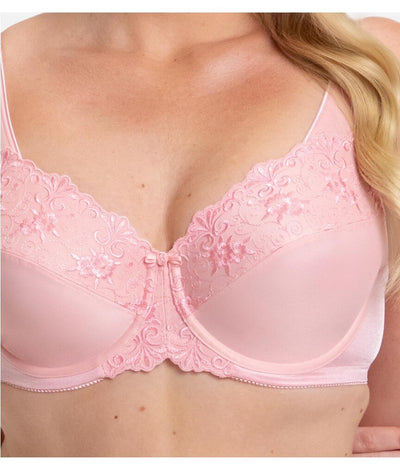 Triumph Embroidered Minimizer Bra - Strawberry Cream