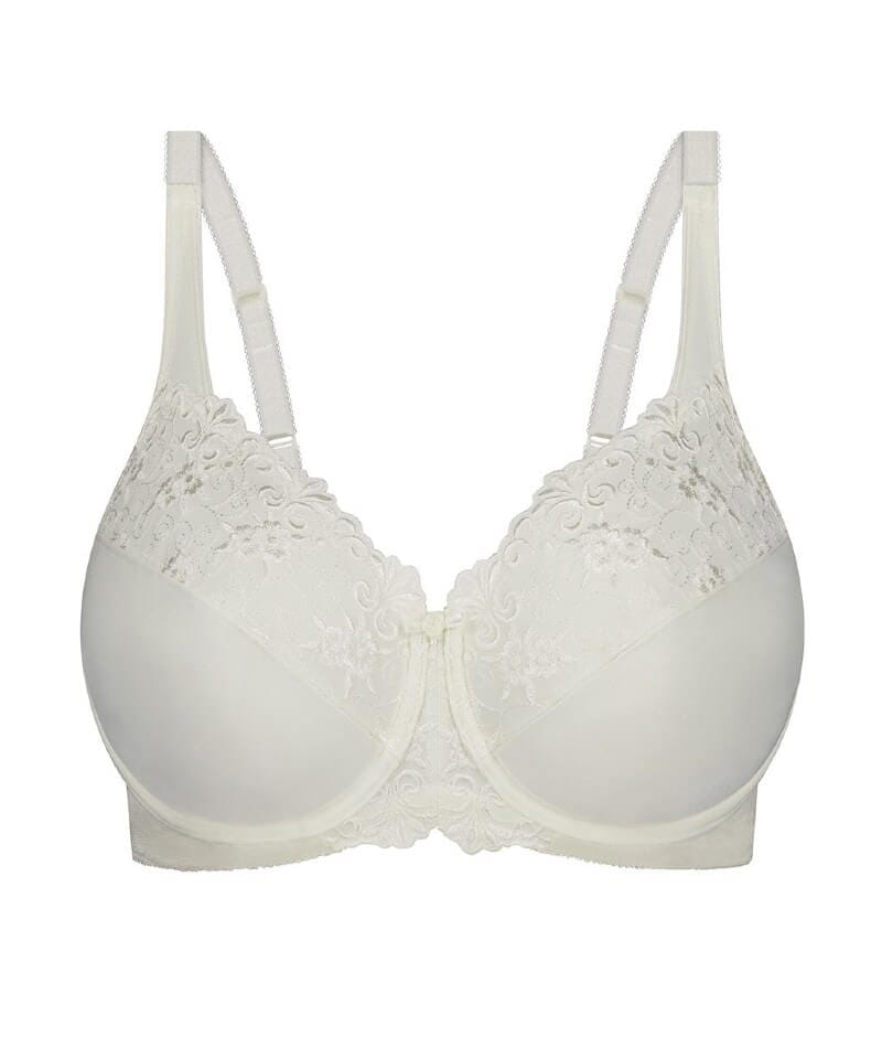 Triumph Embroidered Minimizer Bra White - Curvy