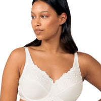 Triumph Embroidered Minimizer Bra - Vanille - Curvy Bras