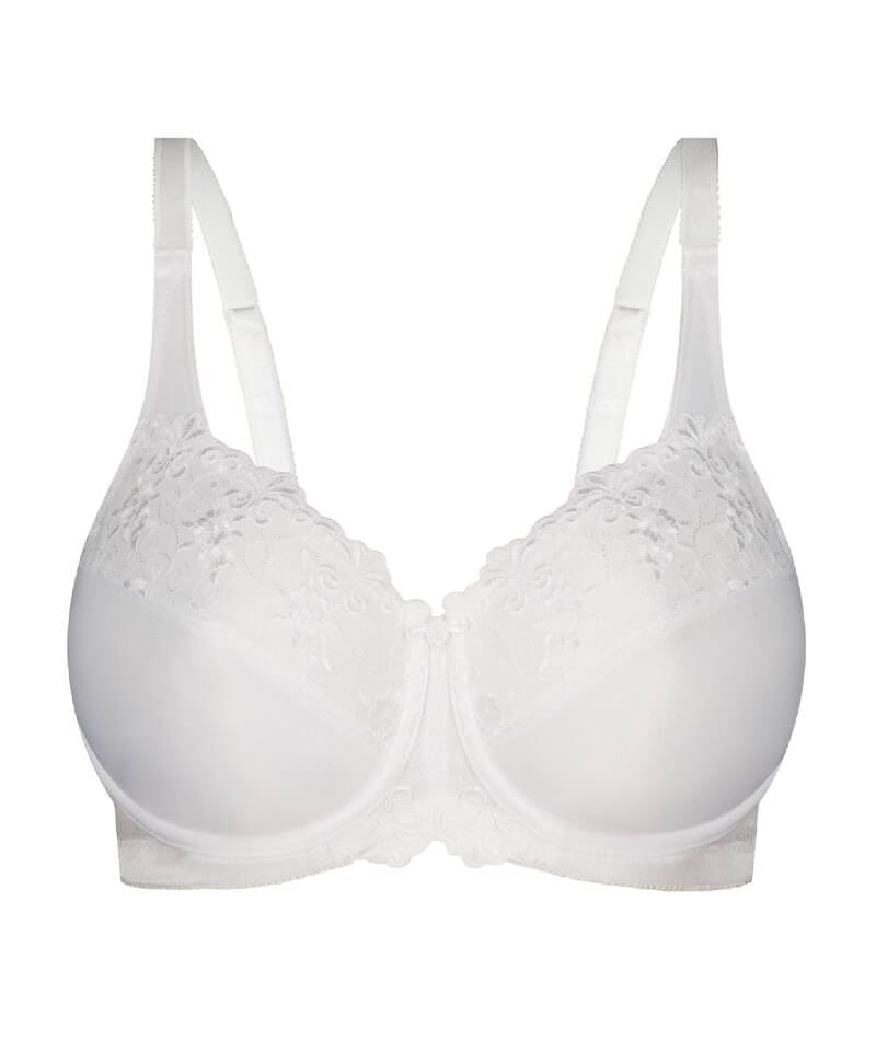 Triumph Embroidered Minimizer Bra - White Bras
