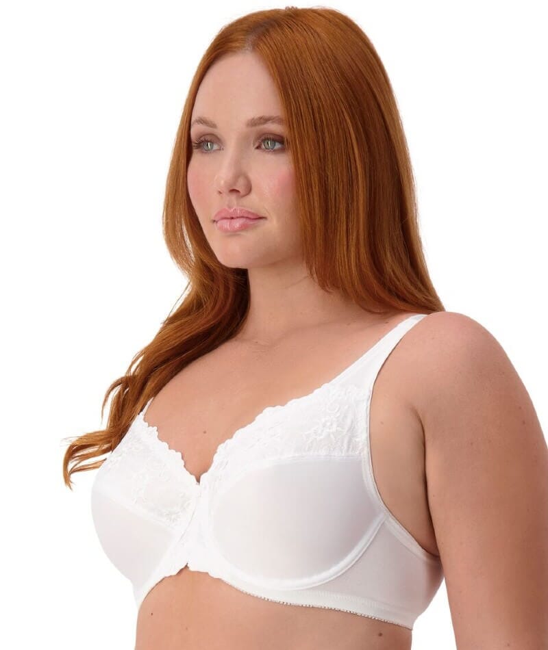 Triumph Embroidered Minimizer Bra - White Bras