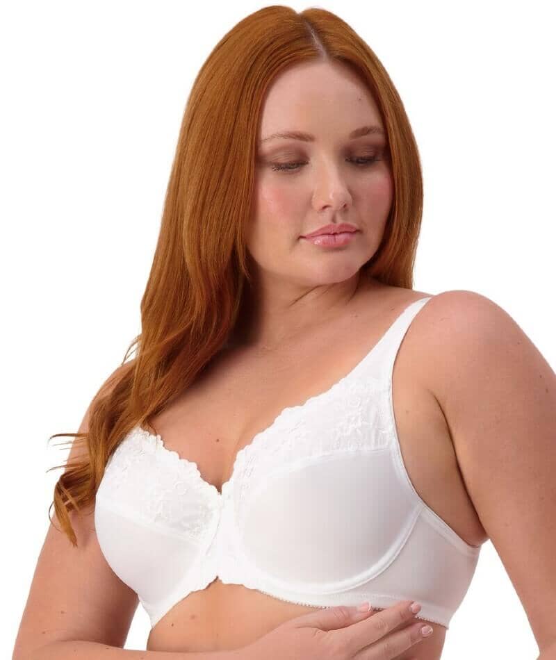 Triumph Embroidered Minimizer Bra - White Bras