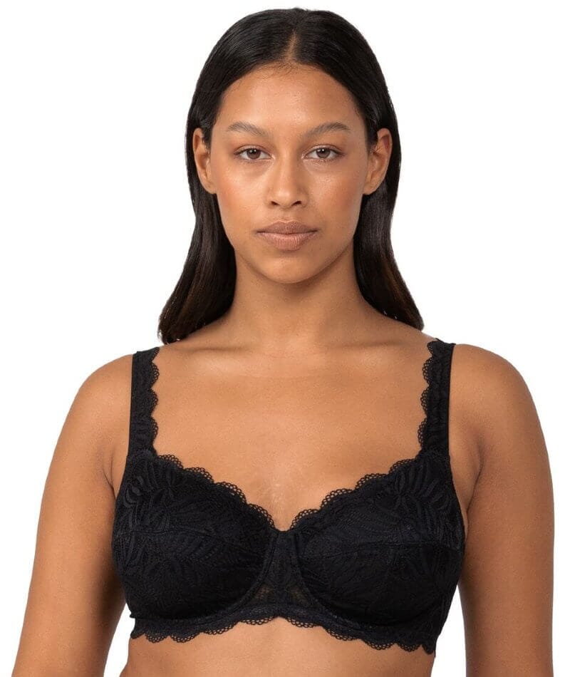 Triumph Essential Lace Balconette Bra - Black - Curvy Bras