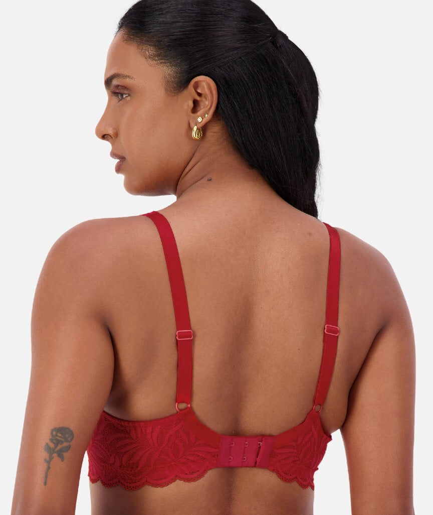 Triumph Essential Lace Balconette Bra - Mars Red