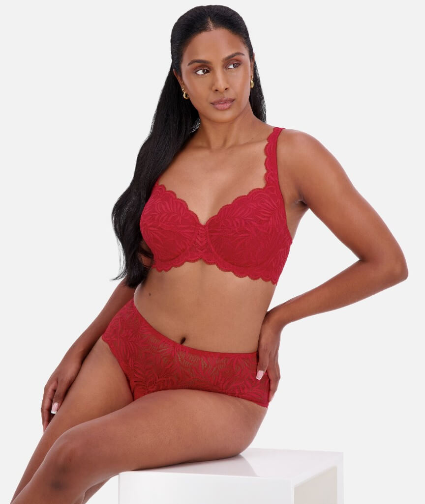 Triumph Essential Lace Balconette Bra - Mars Red