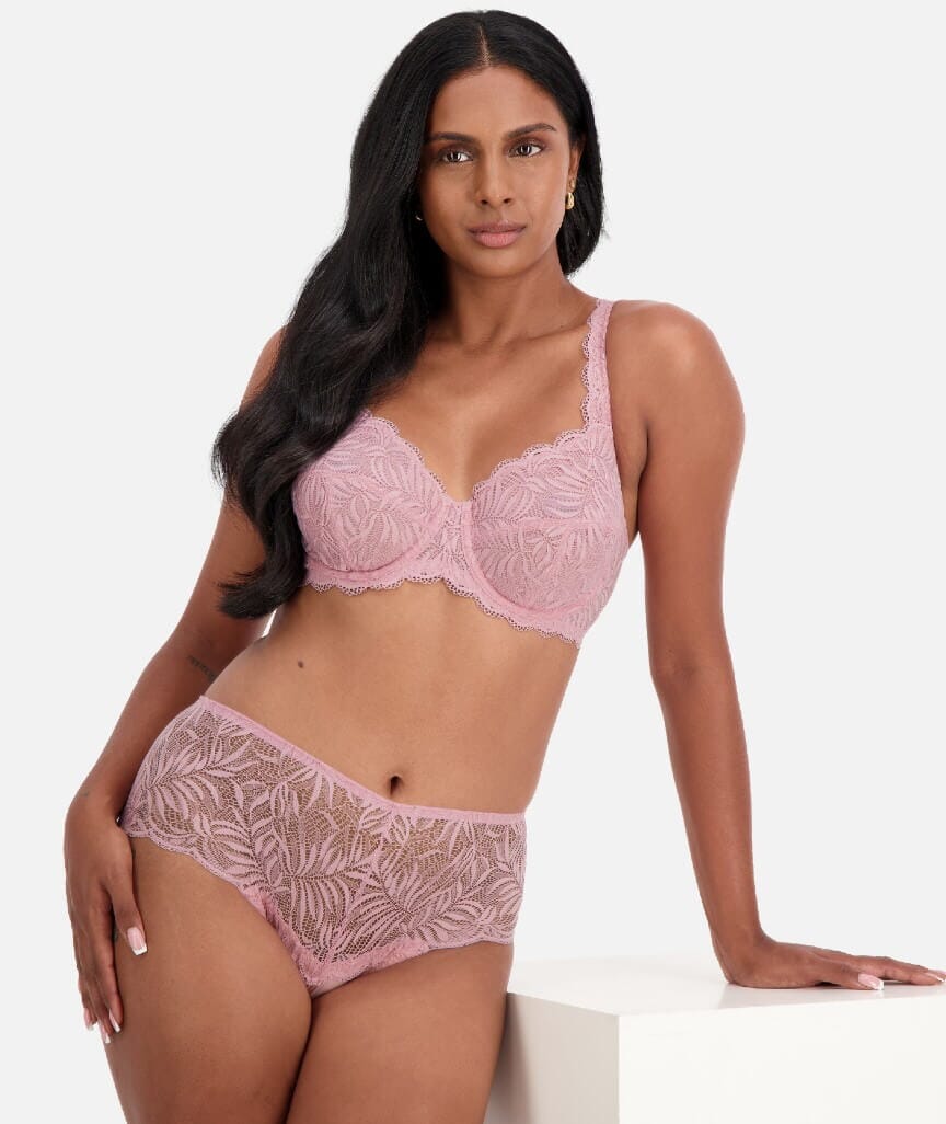 Triumph Essential Lace Balconette Bra - Sunrose Pink Bras