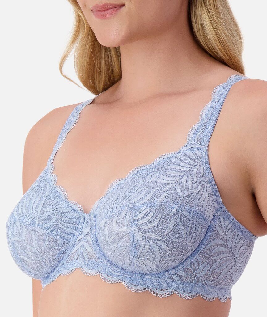 Triumph Essential Lace Balconette Bra - Wedgewood Blue