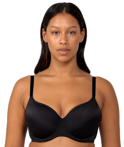 NEW Glamorise 38H Soft Shoulders Full-Figure T-Shirt Bra 1080 Black #81698
