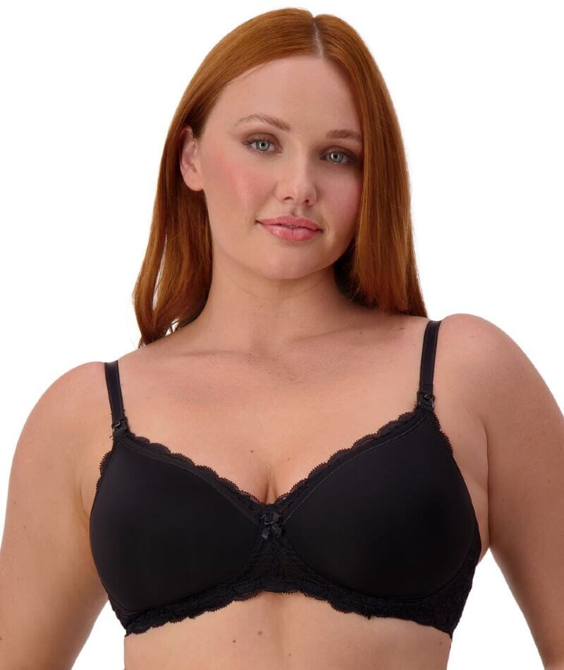 Triumph Gorgeous Mama Lace Wire-free Maternity & Nursing Bra - Black Bras 