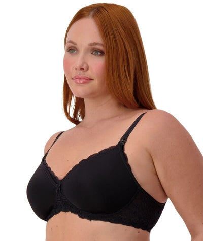 Triumph Gorgeous Mama Lace Wire-free Maternity & Nursing Bra - Black Bras