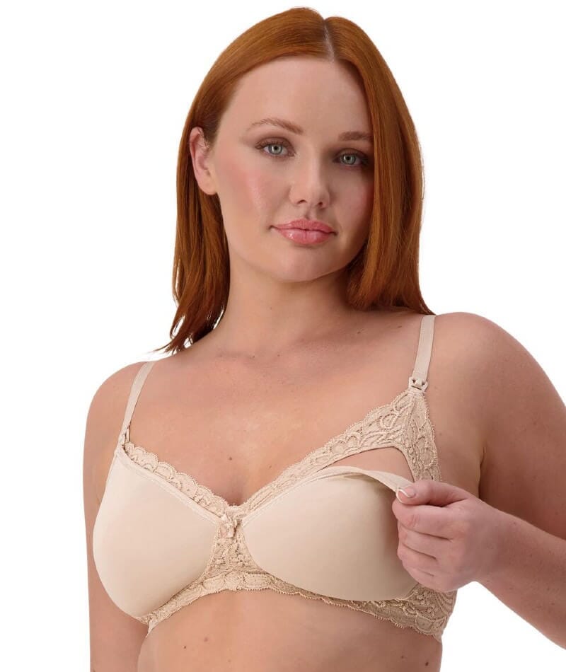 Triumph Gorgeous Mama Lace Wire-free Maternity & Nursing Bra - Nude Bras