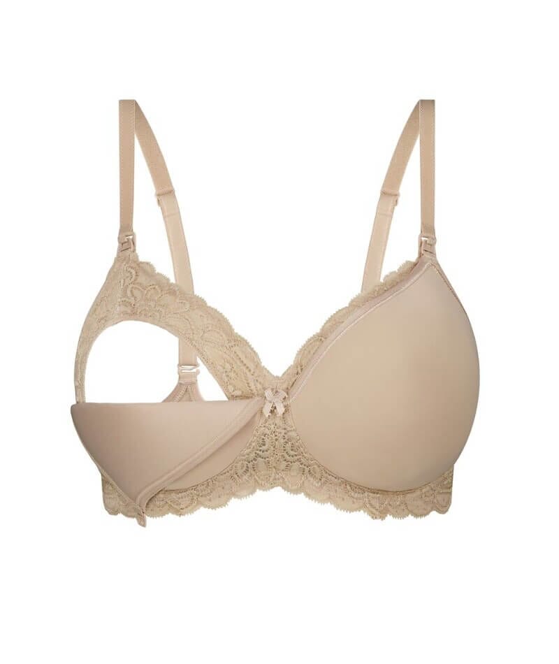 Triumph Gorgeous Mama Lace Wire-free Maternity & Nursing Bra - Nude Bras