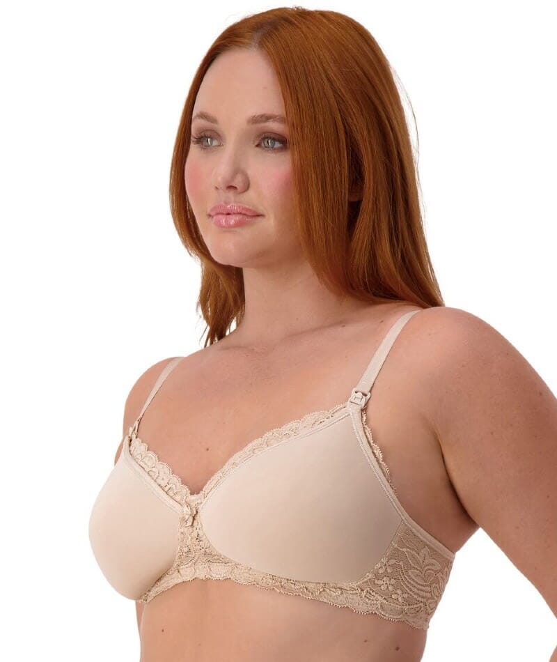 Triumph Gorgeous Mama Lace Wire-free Maternity & Nursing Bra - Nude Bras
