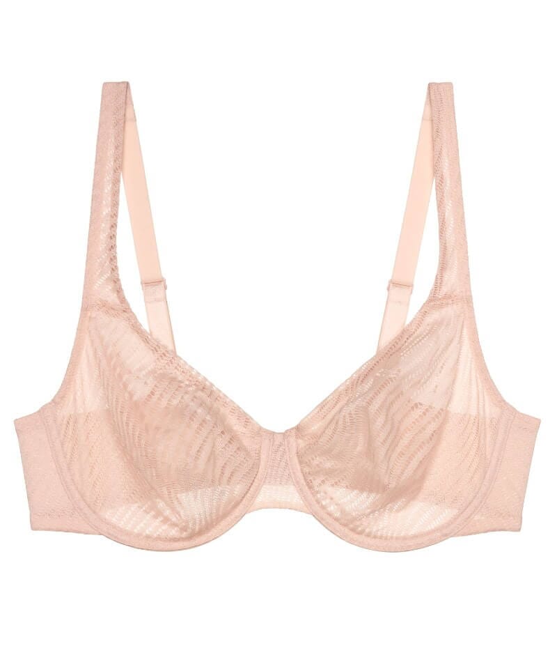 Triumph Harmony Spotlight Underwired Padded Minimizer Bra - Fig Pink -  Curvy Bras