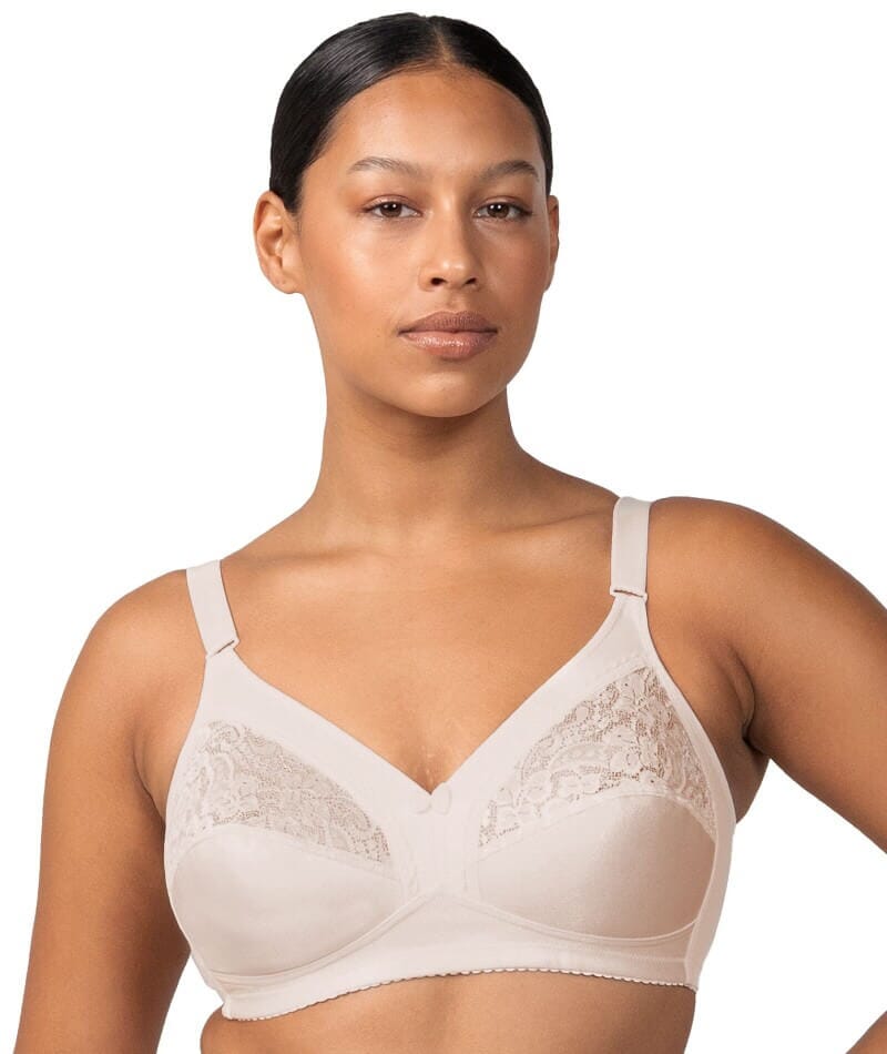 Triumph Kiss of Cotton Wire-free Bra - Fresh Powder - Curvy Bras